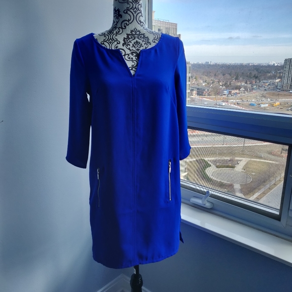 H&M Cobalt/Royal Blue Semi Formal Midi Dress - Picture 2 of 7